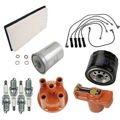 Volvo 240 1990-1993 Tune Up Kit Filters Cap Rotor Spark Plugs Wire Set • $129.89
