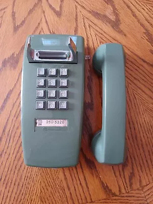 VTG Bell Property Western Electric Green Push Button Wall Mount Phone • $49