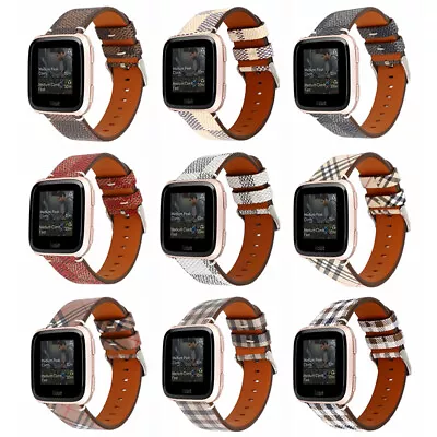 Genuine Leather Replacement Wrist Watch Band Strap For Fitbit Versa / 2 / Lite • $2.19