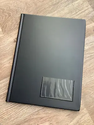A4 Hardback Presentation Display Folder (Black) - 24 Clear Plastic Slip-in Pages • £5.99
