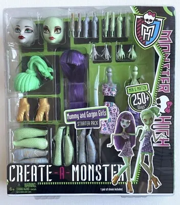 Monster High Create -A- Monster Mummy Gorgon Girl Starter Pack Doll ~ RETIRED • $120