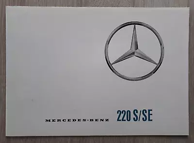 Mercedes-Benz 220 S / SE Saloon Brochure 1961 - Fintail • $24.85