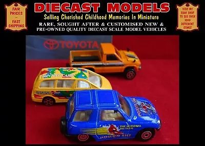 RARE SET OF 3 1990's TOYOTAS; PREVIA RAV4 & HILUX OLD DIECAST SCALE MODEL CARS • $12.31