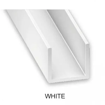 PVC Plastic U Channel (White Black & Clear Colour Options) - Various Sizes • £5.59