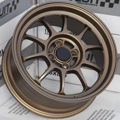 Circuit Csf9 16x7 4x100 +35 Flat Bronze Wheels Fits Acura Integra Honda Civic Eg • $577.97