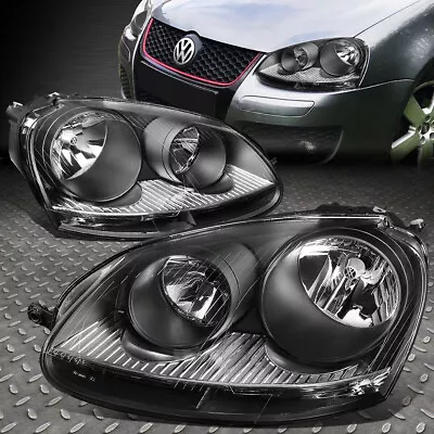 For 05-10 Volkswagen Vw Jetta Rabbit Black Housing Headlight Replacement Lamps • $121.88