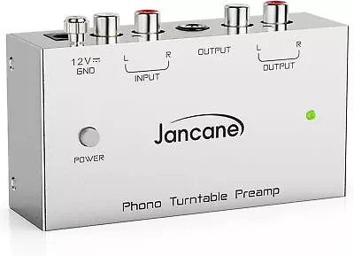 Phono Turntable Preamp Jancane Phono Preamp RCA Input RCA/TRS Output Switch  • $16.99