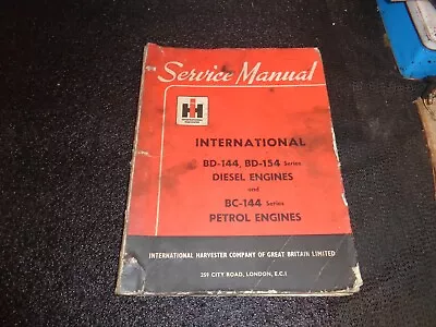 International Harvester B Series Tractor Service Manual Book BD-144 / 145 BC-144 • £50