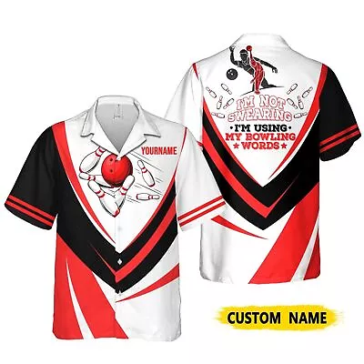 Personalized Bowling Shirts I'm Not Swearing Custom Name Bowling Hawaiian Shirt • $20.99