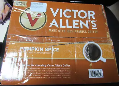 Victor Allen's K-cup Coffee  Pumpkin Spice   Medium Roast  80 Ct.   Bb:02-2025 • $39.95