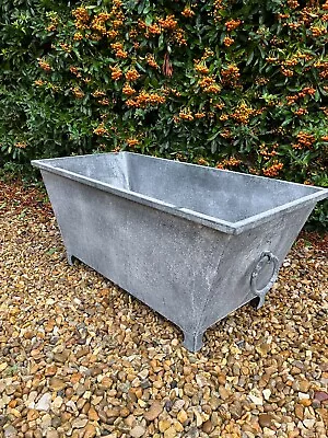 Galvanised  Trough Planter 84 Cm  - Zinc Pots & Planters • £155