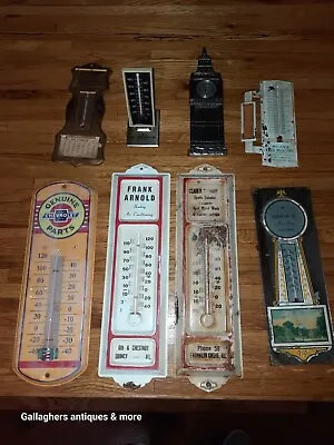 Huge Vintage Advertising Thermometer Lot Chevrolet Illinois Gas Oil Sign • $159