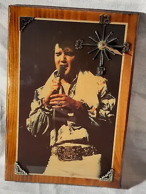 Elvis Presley Vintage Clock Battery Powered Wooden Wall Mounted Clock • $19.99