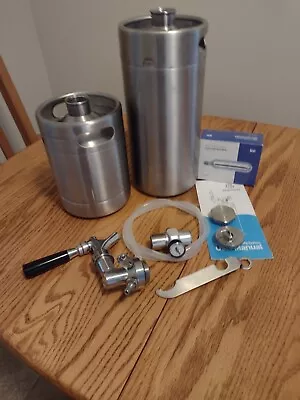 4L And 2L  Stainless Steel Mini Kegs W/tap And Regulator • $67