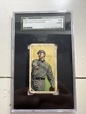 T206 Arch Persons Hindu RARE BACK SGC 10 1 Southern League Montgomery • $499