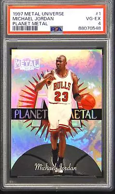 1997 Metal Universe Planet Metal #1 Michael Jordan PSA 4 • $475