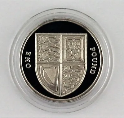 £14.99 • Buy 2008 Royal Mint The Royal Shield Of Arms Silver Proof One Pound £1, Coin COA Box