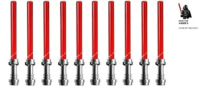 10 X Official Lego - Star Wars Lightsabers - Metallic / Trans Red - Fast - New • £5.95