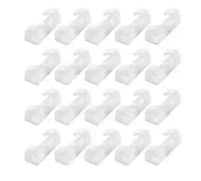 20Pcs Wire Clamp Socket Holder Self-Adhesive Cable Organiser Finisher Line Clips • £3.25