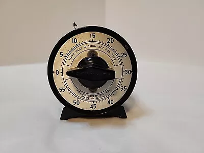 Vtg Mid Century Modern Mark Time Fisher Scientific Black Kitchen Timer • $21.99