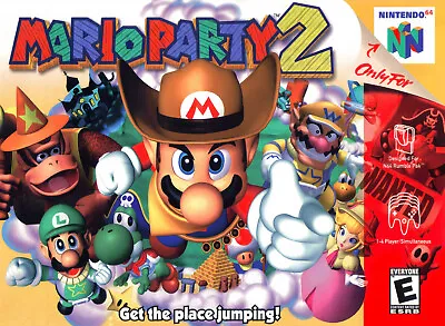 Mario Party 2 Nintendo 64 N64 Poster Art High Quality Print 11x17 13x19 • $12.99