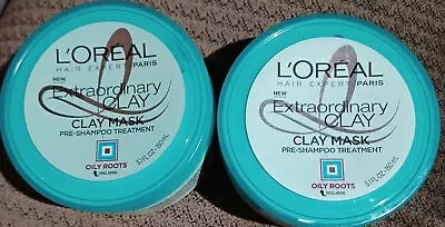 2X L'OREAL PARIS Hair Expert Extraordinary Clay Pre-Shampoo Mask Oily Roots  • $12.99