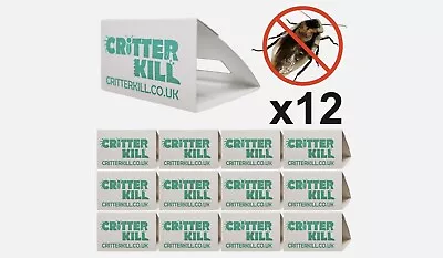 12x COCKROACH SPIDER WOODLOUSE KILLER INSECT GLUE TRAPS NO POISON PET FREINDLY • £10.49