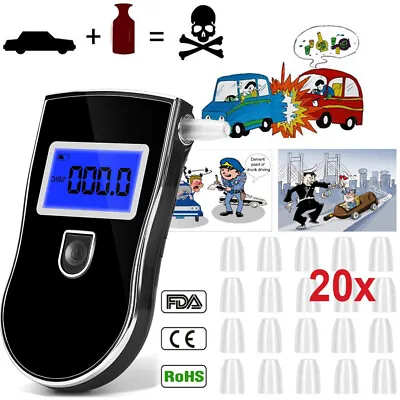 £15.91 • Buy Police Digital Breath Alcohol Analyzer Tester LCD Breathalyzer Test Detector UK