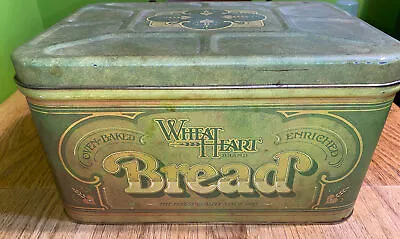 $24.85 • Buy Vintage Bread Box Metal  Tin, Wheat Heart From The 1970’s, Excellent !