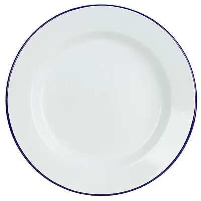 NEW Falcon Enamel Dinner Plate White & Blue 30cm • £9.88