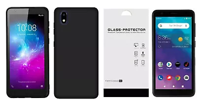 For ZTE Blade Vantage 2 Z3153V Z3153VPP SLIM TPU Cover Case + Tempered Glass • $11.98