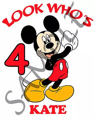 Personalized Mickey Mouse Birthday T-Shirt Add Name • $17.99