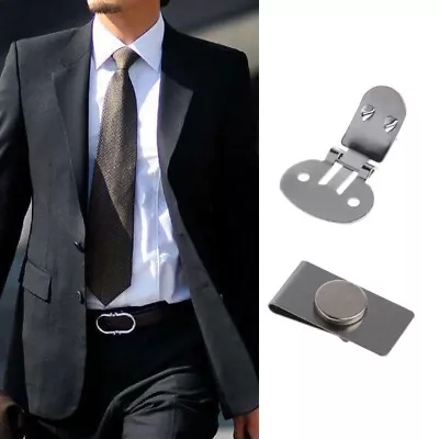 2 Pcs Magnetic Tie Clip Invisible Elegant Men's Suit Jacket Lapel Necktie Pin • $2.95