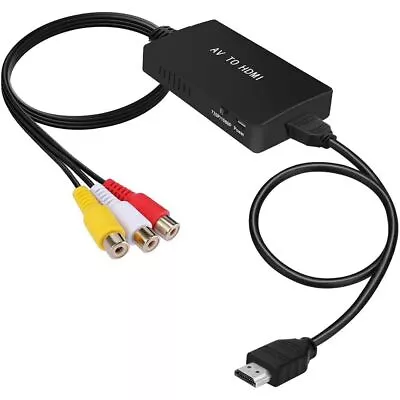 RCA AV S-Video To HDMI-compatible Converter Audio Video Adapter For DVD HDTV STB • £13.99