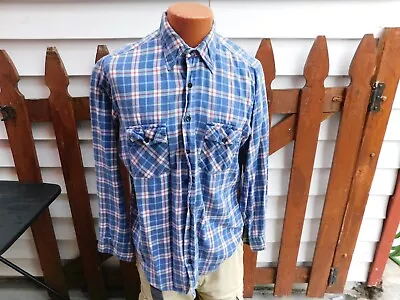 Vintage The Mens Shop JCPENNEY Mens Shirt Large Flannel FREE SHIPPING • $15.99