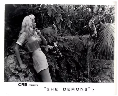 $41.37 • Buy She Demons Original Lobby Card Irish McCalla Leggy Busty Blonde Near Snake 1958