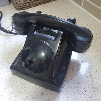 £25 • Buy Ericsson - Rotary Dial, Telephone - In Black Phenolic/Bakelite 
