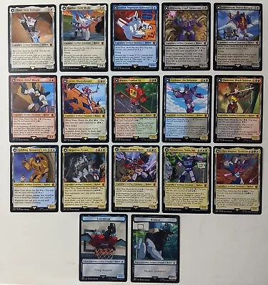 MTG Universes Beyond Transformers BOT Full Complete Set - (17 Cards) - W/ Tokens • $55