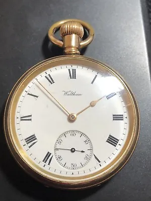 £149.95 • Buy Antique Gold Plated Waltham Pocket Watch