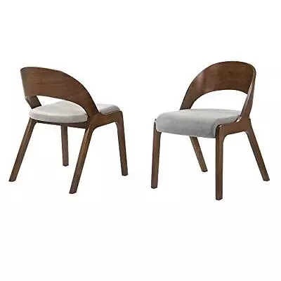 Polly Mid-Century Modern Dining Accent Chairs Finish Fabric-Set Of 2 20  Wid... • $306.94