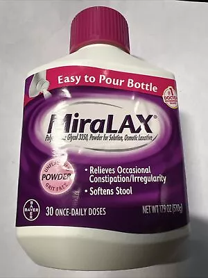 MiraLAX Laxative 30 Doses Powder - 17.9oz X3 Bottle EXP：05/2024 • $35.99