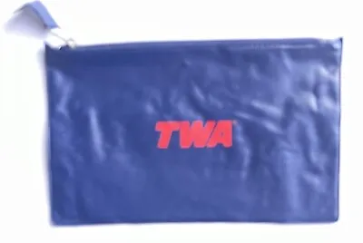 TWA Airlines Vinyl Zippered Pouch • $5