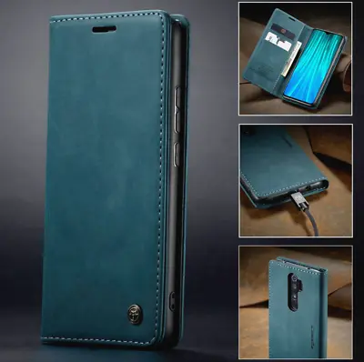 CaseMe Suede Leather Wallet Case Cover For IPhone X XS BLUE • £8