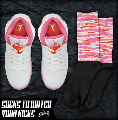 $20.69 • Buy STREAKS Socks For J1 5 Pinksicle Safety Orange WMNS 14 Shocking Pink T Shirt