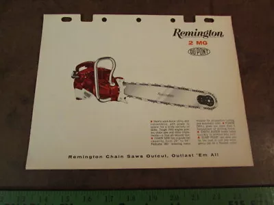 Vintage Remington Chainsaw Paper Print Ad Super 2 MG Specs Sign Display Dupont • $6.86