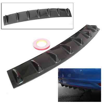 33 X6  Universal Carbon Fiber Rear Bumper Shark Fin Wing Lip Diffuser Spoiler • $90.30