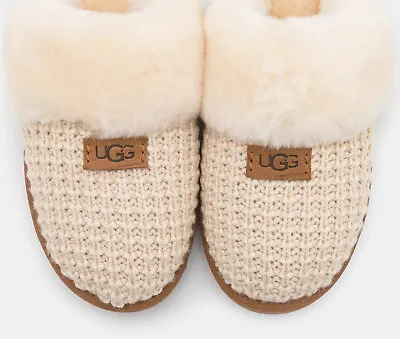New Women's 100% UGG Brand 1117659 Cozy Cream Knit Soft Slipper Shoes • $120.70