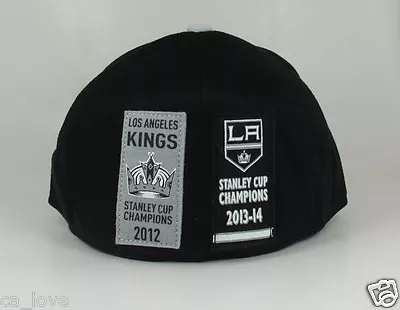 Los Angeles LA Kings Reebok 2X Stanley Cup Champions Banners Flex Fit Hat Cap • $29.99