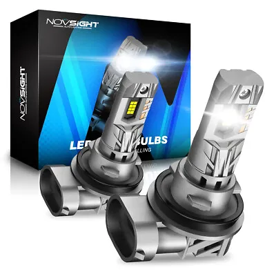 NOVSIGHT 2x H11 LED Headlight Globes Bulbs Kit H/Low Beam White 1:1 Plug&Play • $36.59