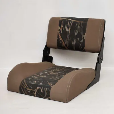 $174.89 • Buy Tracker Marine Folding Bench Boat Seat Camouflage Vinyl Brown Fabric - Tear